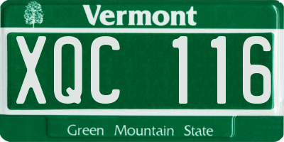 VT license plate XQC116