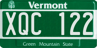 VT license plate XQC122