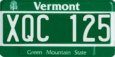 VT license plate XQC125