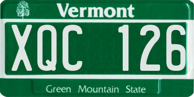 VT license plate XQC126