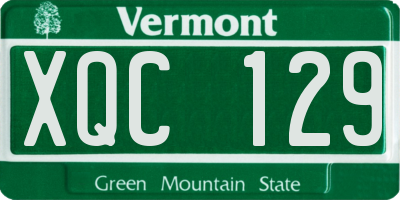 VT license plate XQC129