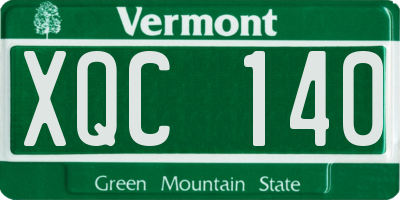 VT license plate XQC140
