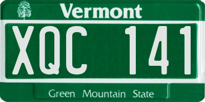 VT license plate XQC141