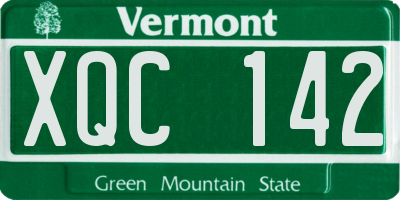 VT license plate XQC142