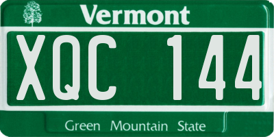 VT license plate XQC144