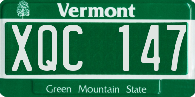 VT license plate XQC147