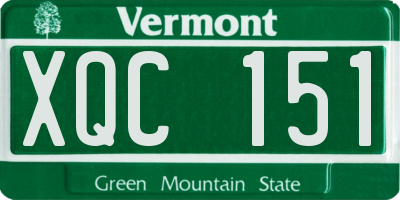 VT license plate XQC151