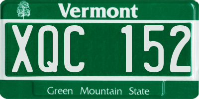 VT license plate XQC152