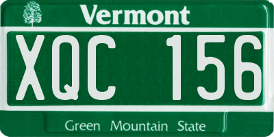 VT license plate XQC156