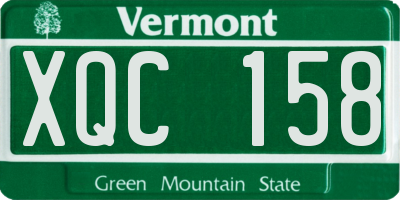 VT license plate XQC158