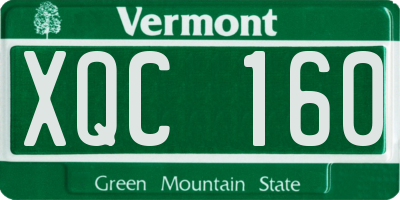 VT license plate XQC160