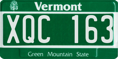 VT license plate XQC163