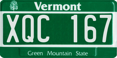 VT license plate XQC167