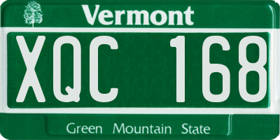 VT license plate XQC168
