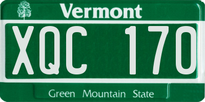 VT license plate XQC170