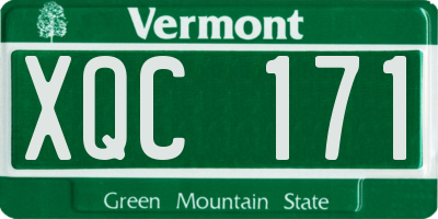 VT license plate XQC171