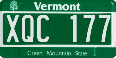 VT license plate XQC177