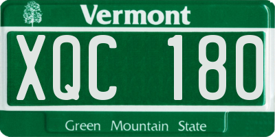 VT license plate XQC180
