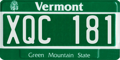 VT license plate XQC181