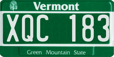 VT license plate XQC183