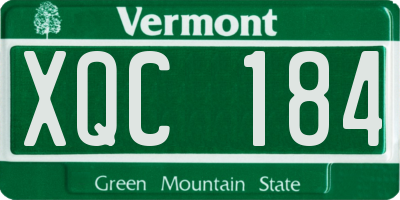 VT license plate XQC184