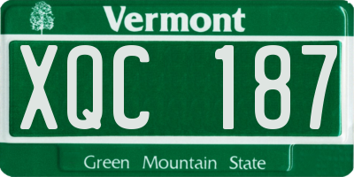VT license plate XQC187
