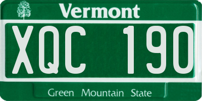 VT license plate XQC190