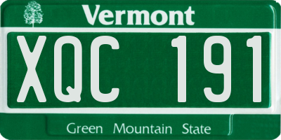 VT license plate XQC191
