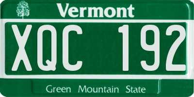VT license plate XQC192