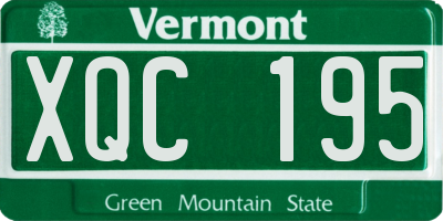 VT license plate XQC195