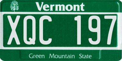 VT license plate XQC197