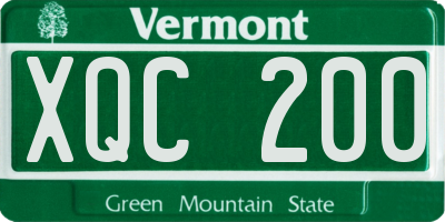VT license plate XQC200