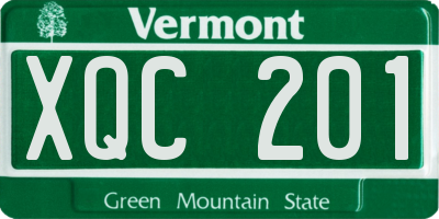 VT license plate XQC201