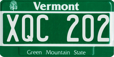 VT license plate XQC202