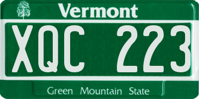 VT license plate XQC223