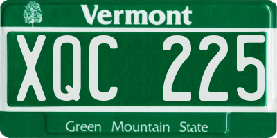 VT license plate XQC225