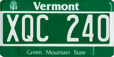 VT license plate XQC240