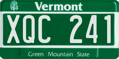 VT license plate XQC241