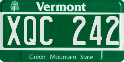 VT license plate XQC242