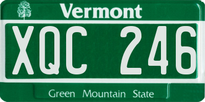 VT license plate XQC246