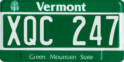 VT license plate XQC247