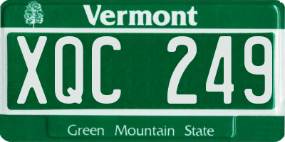 VT license plate XQC249