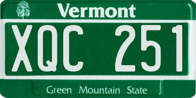 VT license plate XQC251