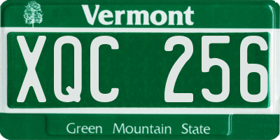 VT license plate XQC256