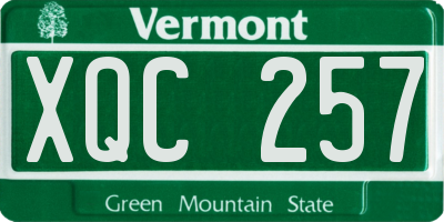 VT license plate XQC257