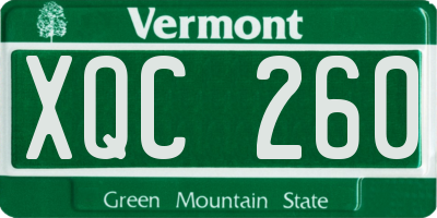 VT license plate XQC260