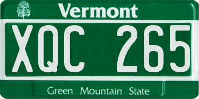 VT license plate XQC265