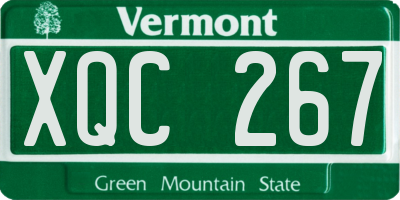 VT license plate XQC267