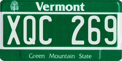 VT license plate XQC269