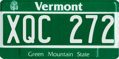 VT license plate XQC272